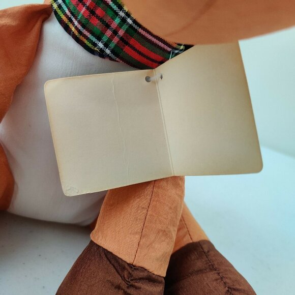 Gibson Greetings Plush Nylon REINDEER XMAS Stuffed Animal Soft Toy VTG 1993 Tag - Picture 7 of 11